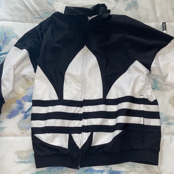 adidas trefoil black jacket - Picture 1 of 3